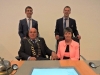 Cllr. Tom McNamara (front left), the newly elected Cathaoirleach of Clare County Council, pictured with his wife Mary and sons Stephen and Kevin in the Council Chamber at Ãras Contae an ChlÃ¡ir.