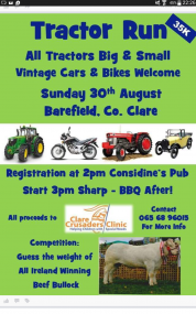 Clare Crusaders Tractor Run